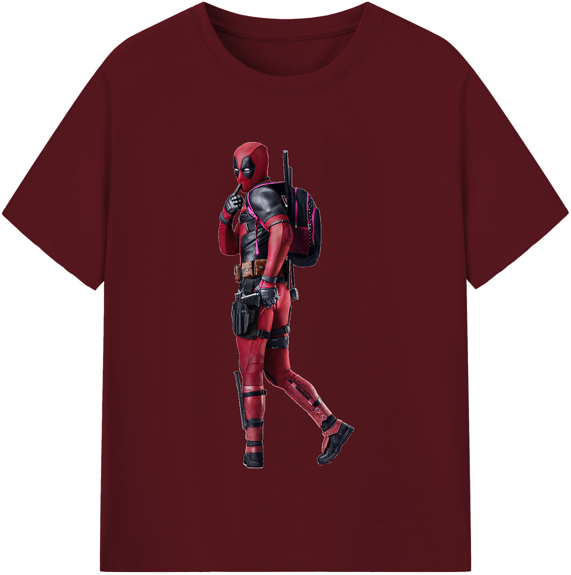 （画像用） Deadpool デッドプール 綿100％半袖Tシャツ（フロントプリント）